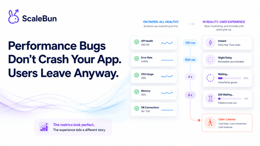 Cover for Performance Bugs Don't Crash Your App. Users Leave Anyway.