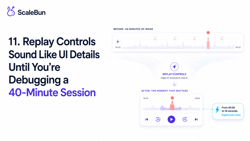 Cover for Replay Controls Sound Like UI Details Until You're Debugging a 40-Minute Session