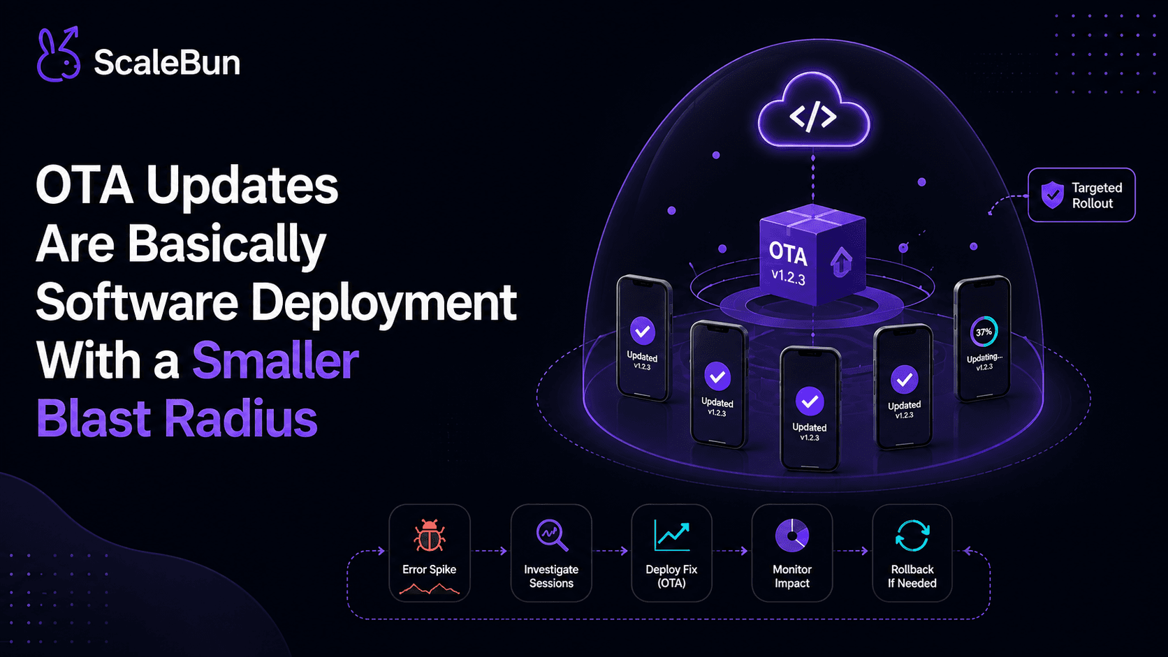 OTA Updates Are Basically Software Deployment With a Smaller Blast Radius — ScaleBun blog cover
