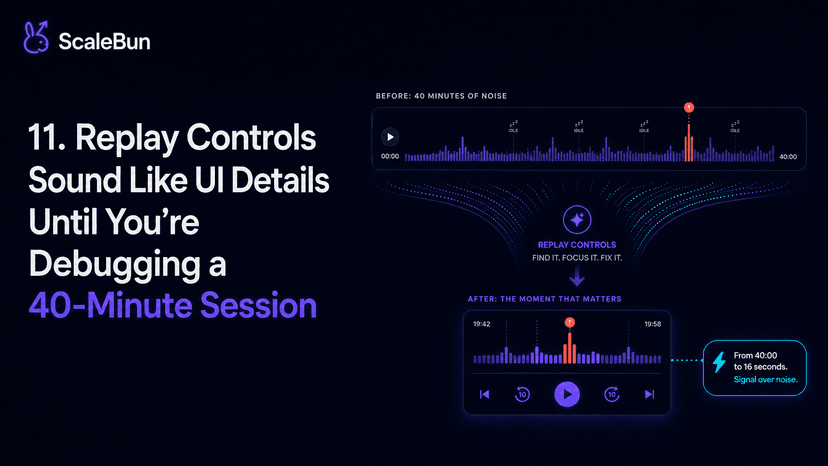 Replay Controls Sound Like UI Details Until You're Debugging a 40-Minute Session — ScaleBun blog cover