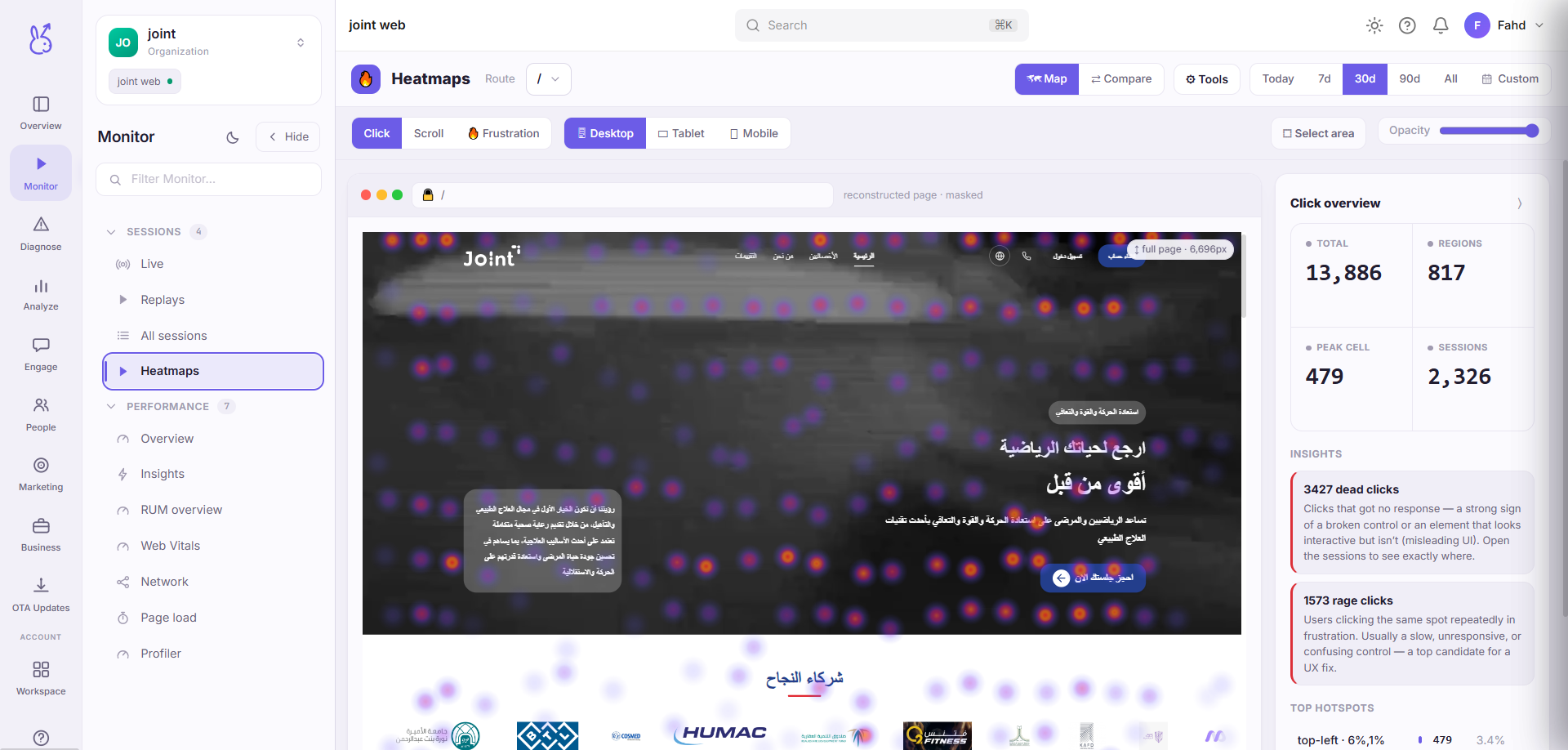 ScaleBun Heatmaps dashboard