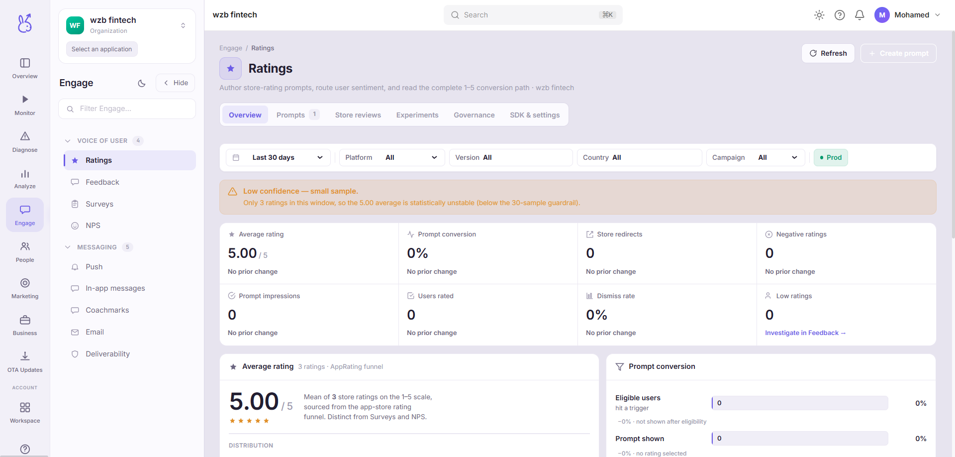 ScaleBun Ratings dashboard